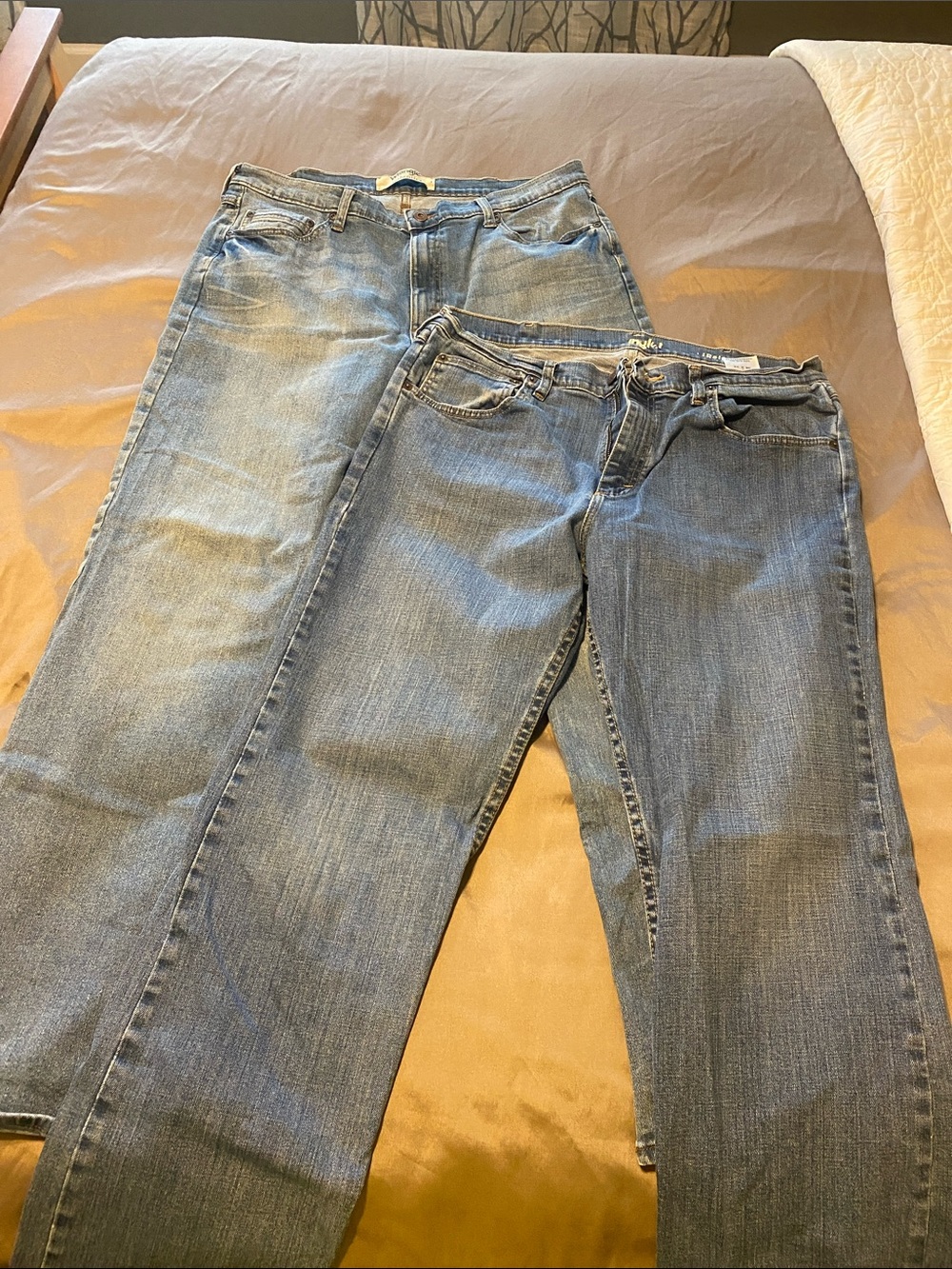 Wrangler Men's Straight Jeans - Light Blue Wash 36x32